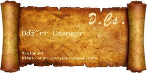 Dürr Csongor névjegykártya